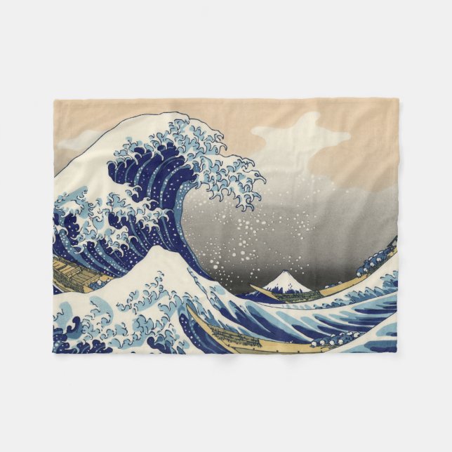 Manta Polar KATSUSHIKA HOKUSAI - La gran onda de Kanagawa (Frente (Horizontal))
