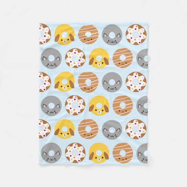 Manta Polar Kawaii Animal Donuts (Anverso)