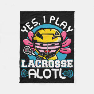 Manta Polar Kawaii Axolotl Pun Gracioso Sí Toco Lacrosse Alotl