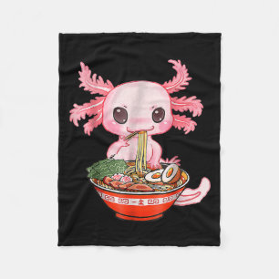 Manta Polar Kawaii Axolotl Ramen Food Gráfica divertida japone