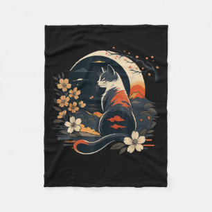 Manta Polar Kawaii Cat Anime Japoneses Funny Art Hombres Mujer