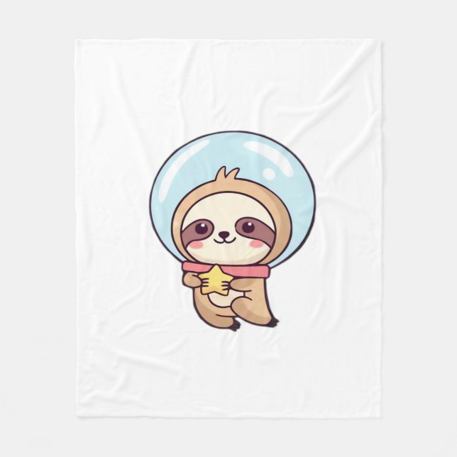 Manta Polar Kawaii Chibi Sloth Astronaut � Cute Space Sloth Ca (Anverso)