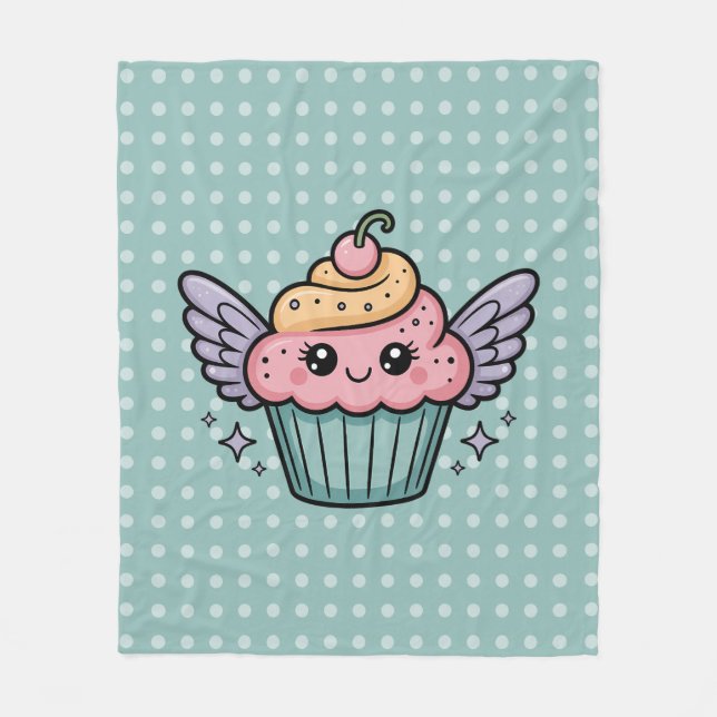 Manta Polar Kawaii Cupcake (Anverso)