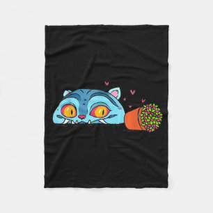Manta Polar Kawaii Demon Cat Gracioso Anime Otaku Japonés