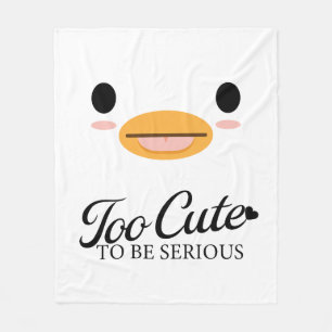 Manta Polar Kawaii Duck Tongue "Demasiado lindo para ser serio