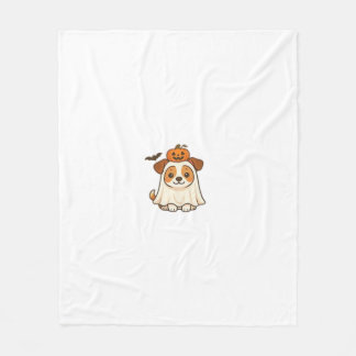 Manta Polar Kawaii Halloween Dog � Pumpkin Ghost Puppy Sticker
