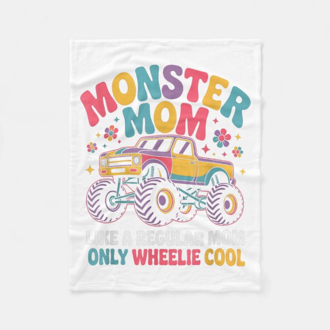 Manta Polar Kawaii Monster Mom Like Regular Mommy But Wheelie  (Anverso)