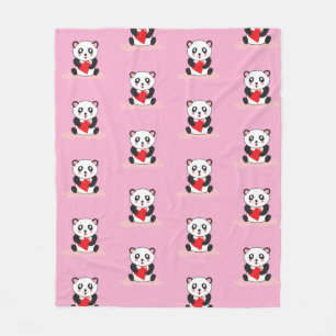 Manta Polar Kawaii Panda Plush Blanket para niños