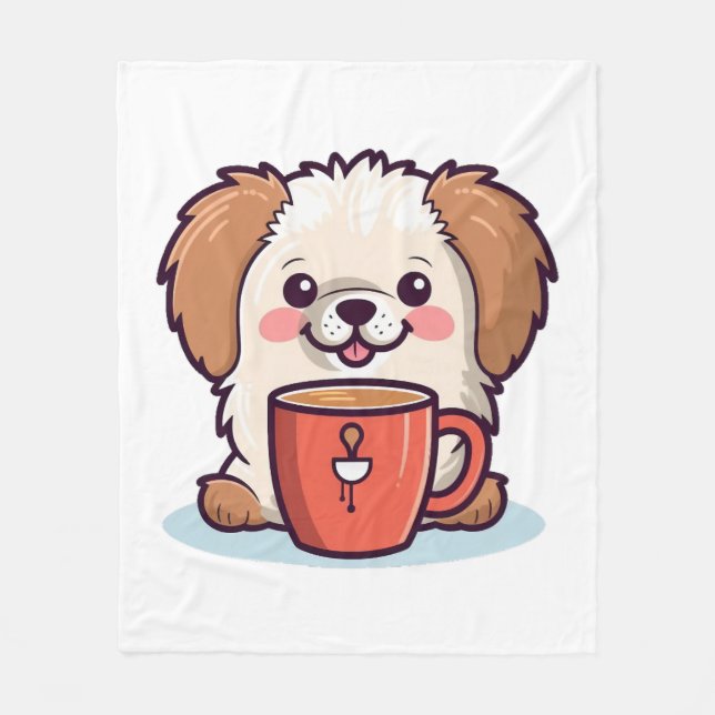 Manta Polar Kawaii Paws Café (Anverso)