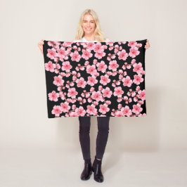 Manta Polar kawaii pink cherry blossoms