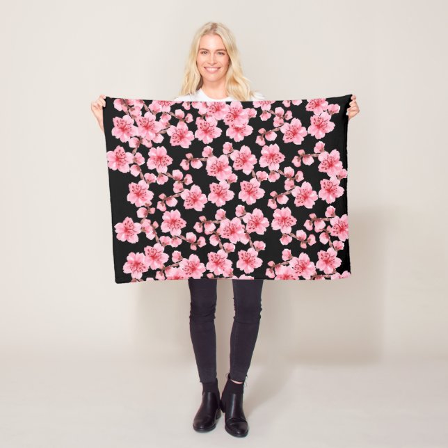 Manta Polar kawaii pink cherry blossoms (In situ)