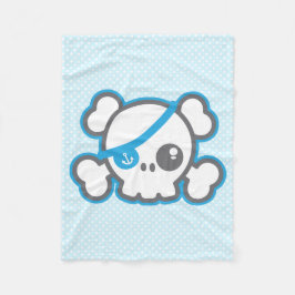 Manta Polar Kawaii Pirate Skull Fleece Blanket