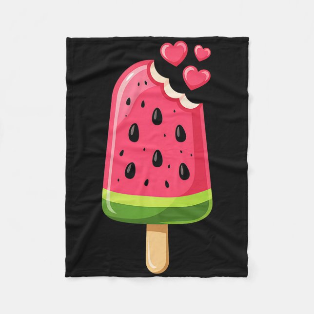 Manta Polar Kawaii Watermelon Slice Popsicle Summer Vacation F (Anverso)