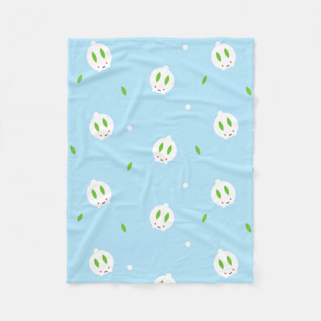 Manta Polar Kawaii Winter Snow Bunny (Anverso)