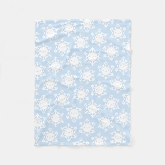 Manta Polar Kawaii Winter Snowflakes (Anverso)