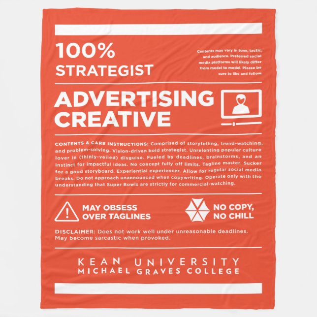 Manta Polar Kean MGC Advertising Care Label (Anverso)