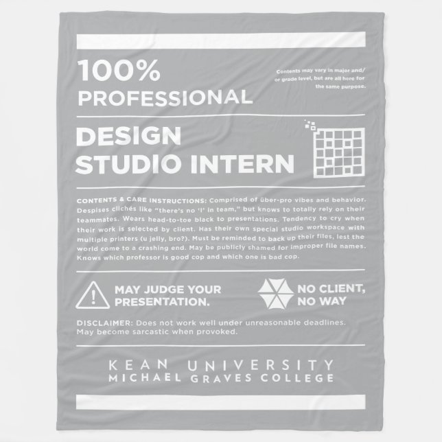 Manta Polar Kean MGC Design Studio Care Label (Anverso)