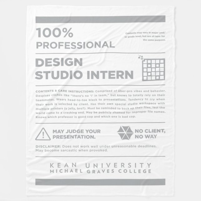 Manta Polar Kean MGC Design Studio Care Label (Anverso)