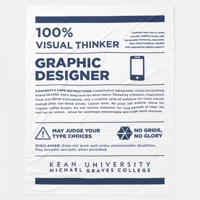 Manta Polar kean MGC Graphic Design Care Label (Anverso)