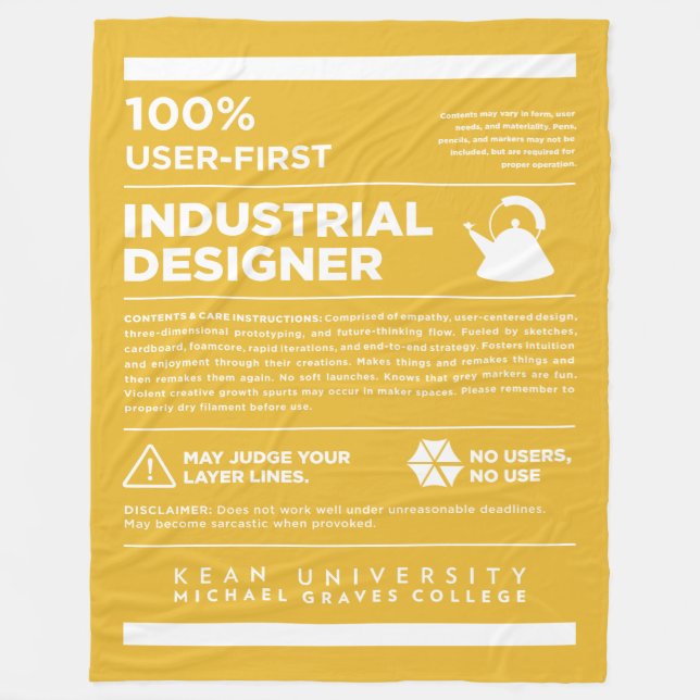 Manta Polar Kean MGC Industrial Design Care Label (Anverso)