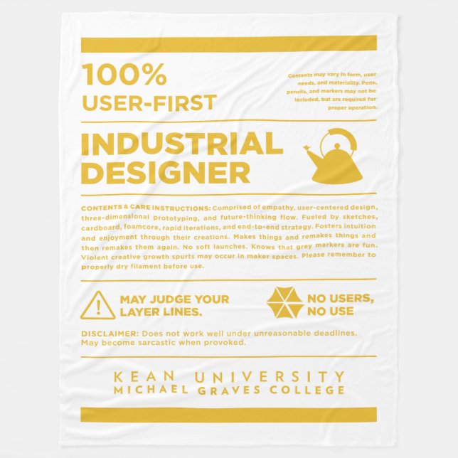 Manta Polar Kean MGC Industrial Design Care Label (Anverso)