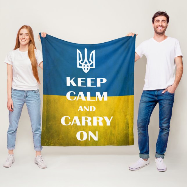 Manta Polar Keep calm and carry on Ukrainian emblem trident  (In situ)