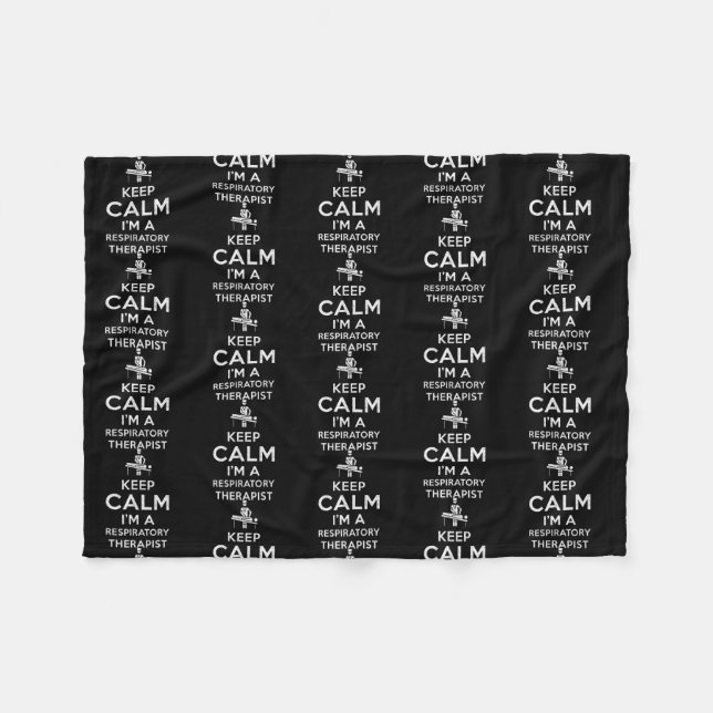 Manta Polar Keep calm I'm a Respiratory Therapist  (Frente (Horizontal))