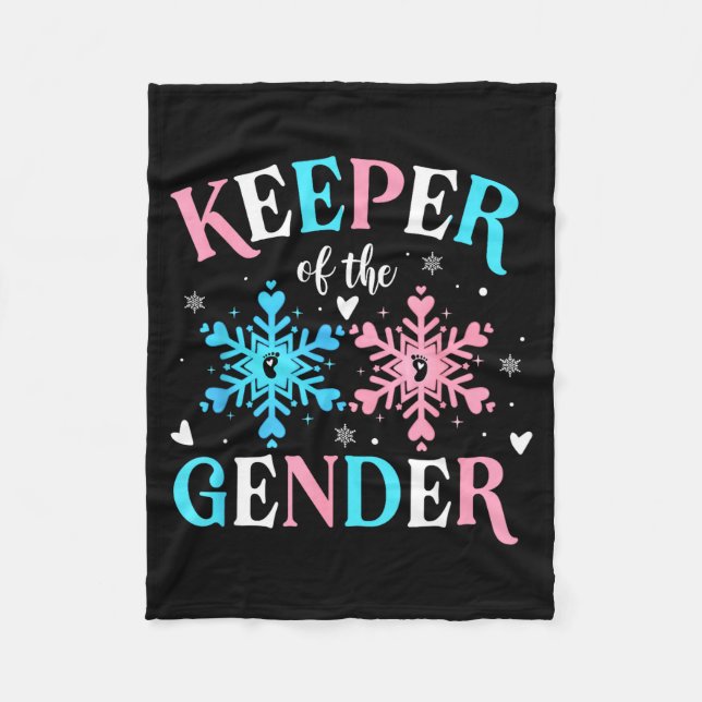 Manta Polar Keeper Of The Gender Reveal Baby Snowflake Nk Or B (Anverso)