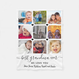 Manta Polar Keepsake conectado por el Collage de fotos Love 9