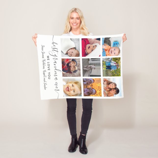 Manta Polar Keepsake Mejor Abuela de 9 fotos (In situ)