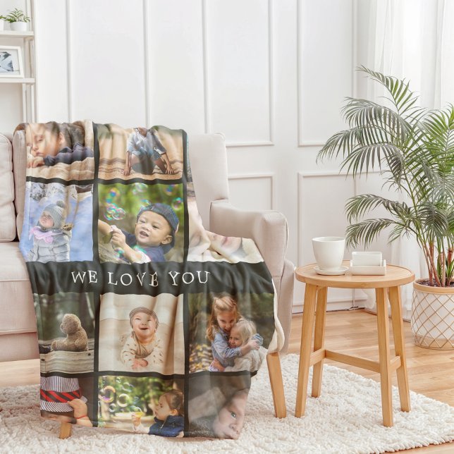 Manta Polar Keepsake Mom Grandma Collage de fotos Día de la Ma (Keepsake Mom Grandma Photo Collage Mothers Day Sm Fleece Blanket)