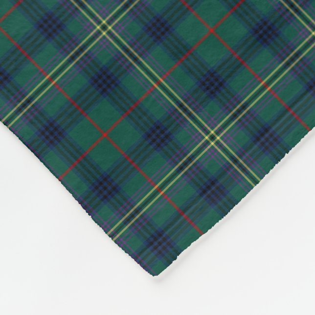 Manta Polar Kennedy Clan Tartan Green Plaid (Esquina)