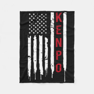 Manta Polar Kenpo Karate Bandera Americana Para Hombres