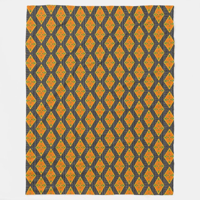 Manta Polar Kente Mudcloth Diamonds Fleece Blanket (Anverso)