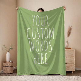 Manta Polar Khaki Custom Birthday Text Blanket Gift for Moms 