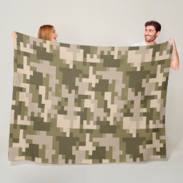 Manta Polar Khaki Digital Camouflage Fleece Blanket