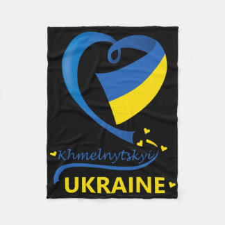 Manta Polar Khmelnytskyi Ukraine National Flag Heart Emblem Cr
