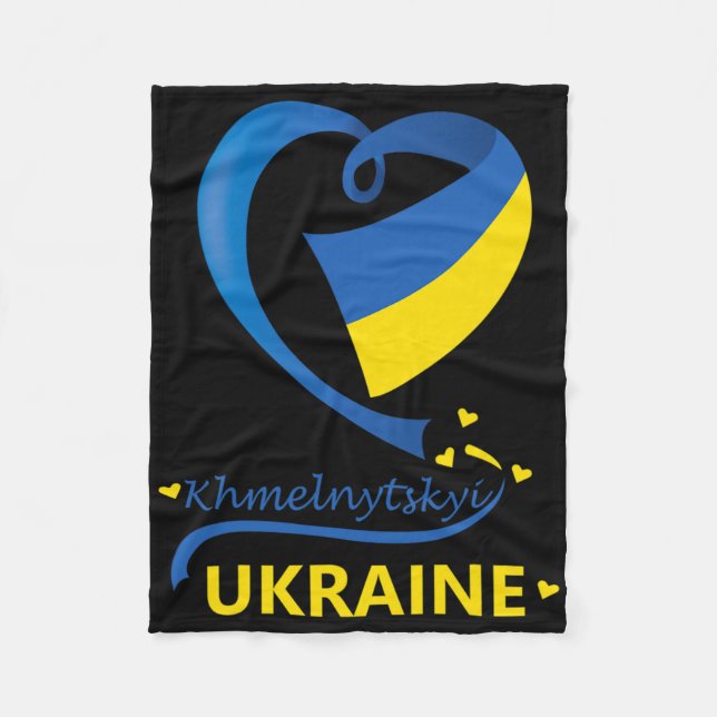 Manta Polar Khmelnytskyi Ukraine National Flag Heart Emblem Cr (Anverso)