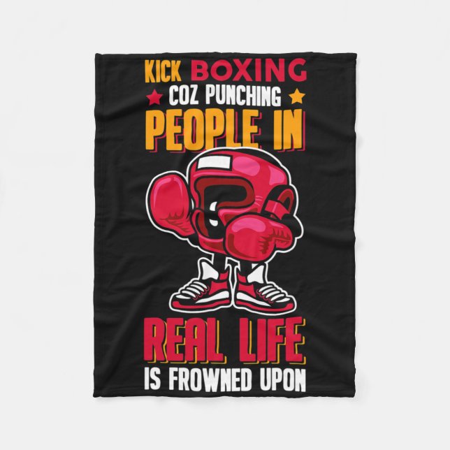 Manta Polar Kick Boxing Golpear a la Gente No Aprobado (Anverso)