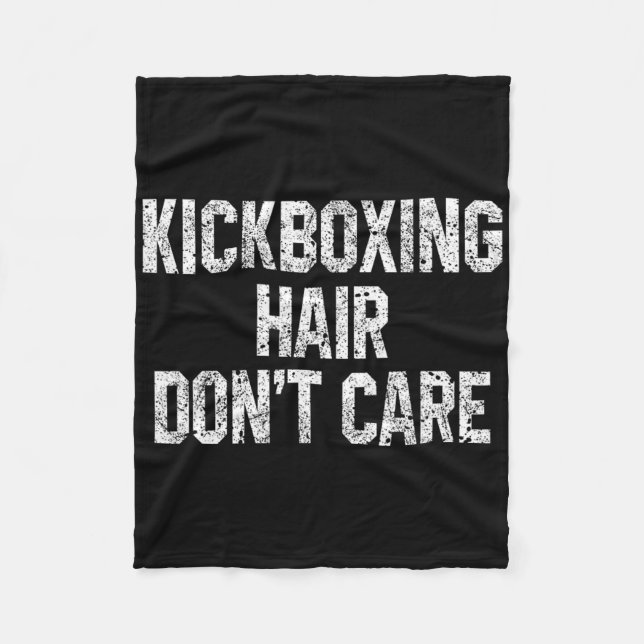 Manta Polar Kickboxing Hair Don't Care Funny Kickboxer Martial (Anverso)