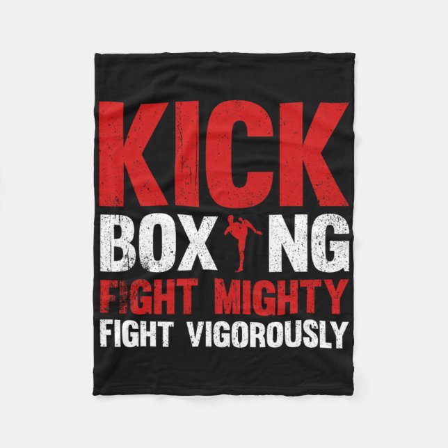 Manta Polar Kickboxing Lucha Ferozmente Pelea Kickboxin (Anverso)