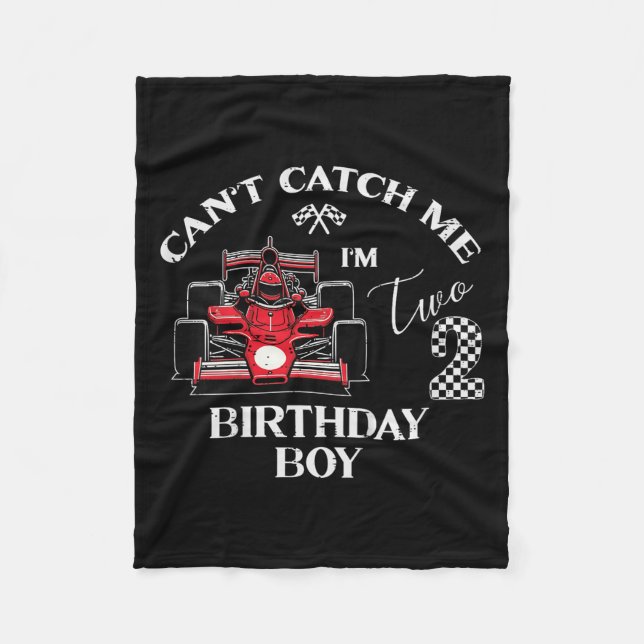 Manta Polar Kids 2nd Birthday Race Car Bday Boy Cant Catch Me  (Anverso)