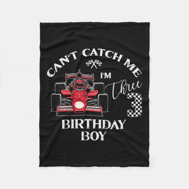 Manta Polar Kids 3rd Birthday Race Car Bday Boy Cant Catch Me  (Anverso)
