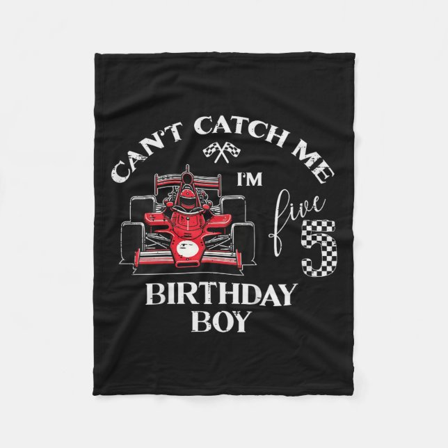 Manta Polar Kids 5th Birthday Race Car Bday Boy Cant Catch Me  (Anverso)