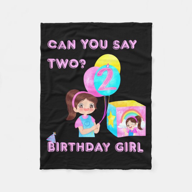 Manta Polar Kids Happy Birthday  (Anverso)