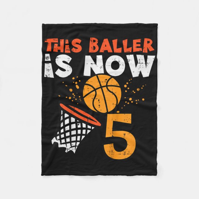 Manta Polar Kids This Ller Is Now 5 Sketll 5th Birthday Bday B (Anverso)