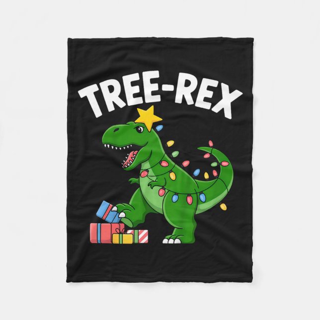 Manta Polar Kids Tree-rex Christmas Dinosaur T-rex Shirt Toddl (Anverso)