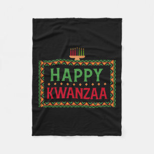 Manta Polar Kinara Siete Velas Principios de Kwanzaa Feliz K