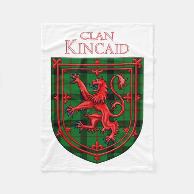 Manta Polar Kincaid Tartan Scottish Plaid Lion Rampant (Anverso)