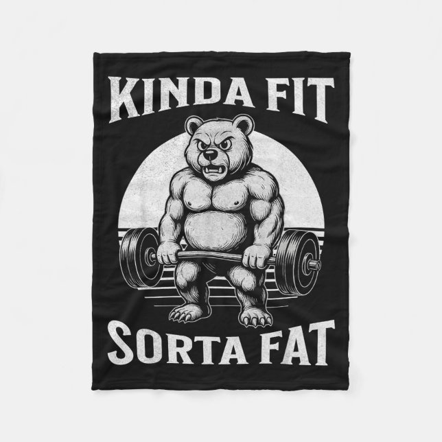 Manta Polar Kinda Fit Sorta Fat Funny Gym Bear Werlifting  (Anverso)